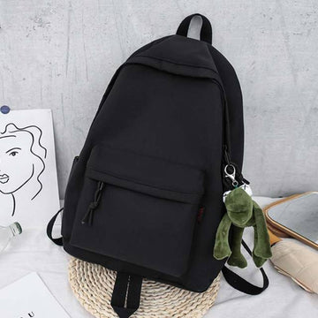 Kylethomasw  Women Canvas Backpacks Girls School Bag Rucksack For Ladies Pink Black Travel Fashion Bagpack Backpack Bolsas Mochila Mujer